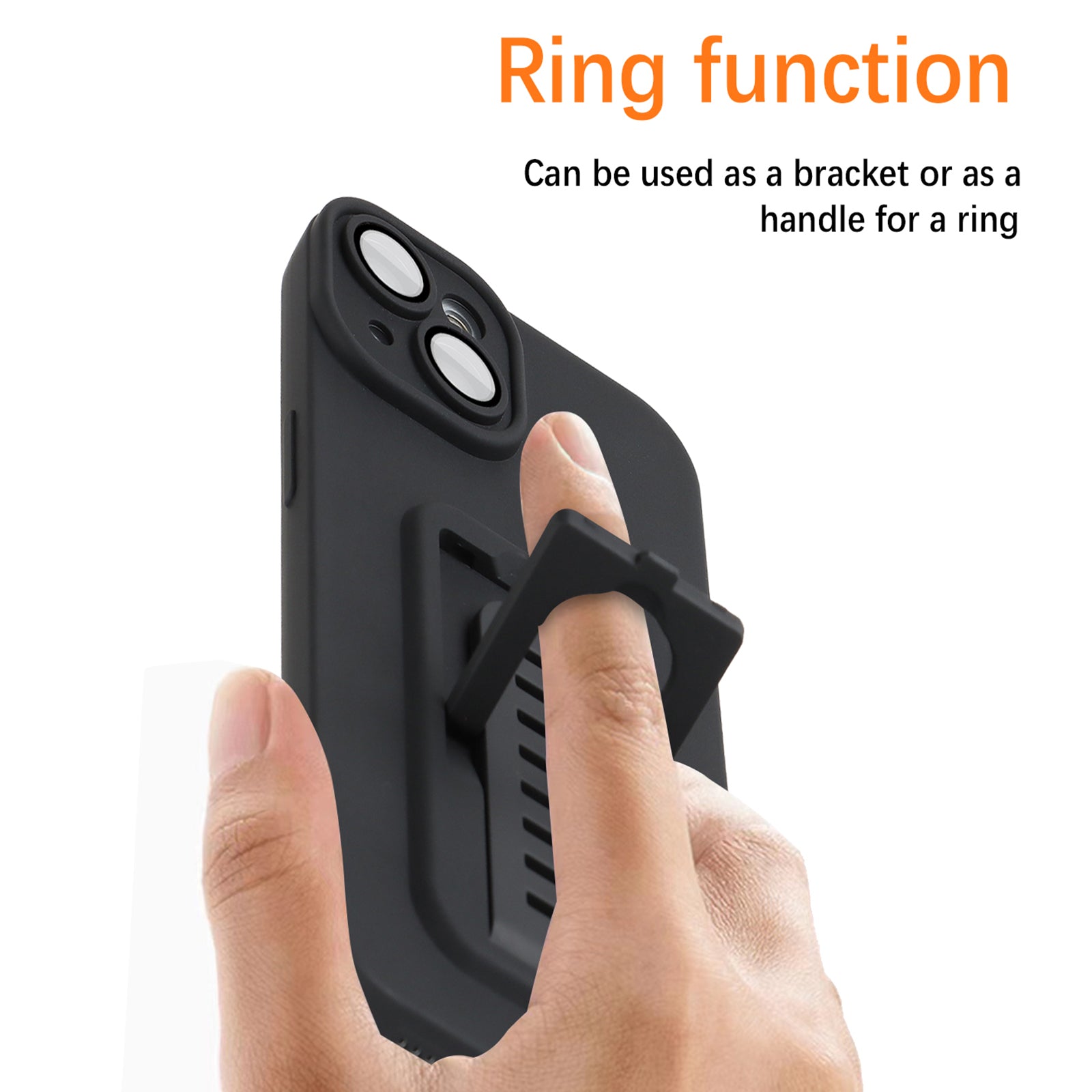 Hard Phone Cover for iPhone 14 Adjustable Kickstand Phone Case Shell with Glass Camera Film Hard Phone Cover for iPhone 14 Adjustable Kickstand Phone Case Shell with Glass Camera Film